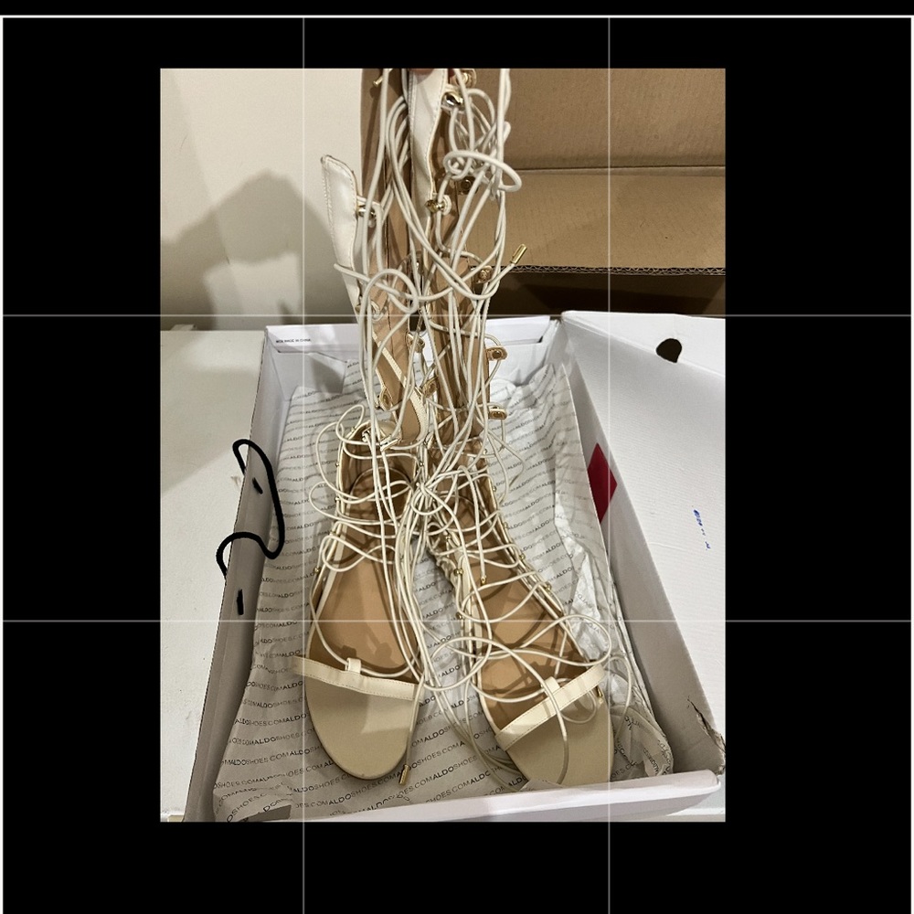 Super cute Leather gladiator sandals practically brand new with box